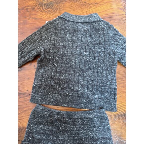 Baby Gap Baby Cable-Knit Sweater Outfit Set Heather Grey 6-12 Months NWT - Picture 10 of 11